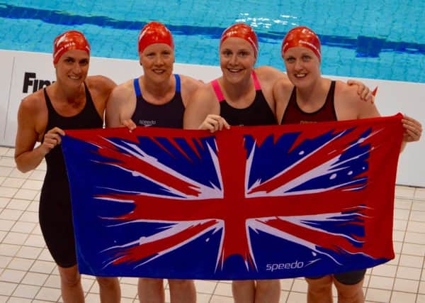 Fareham Nomads swimmers, from left: Jo Corben, Claire Tagg, Noemie Peignon and Laura Molyneaux