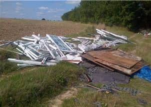 Two businessmen have been fined thousands for fly-tipping at South Downs National Park. Picture: Winchester City Council PPP-160806-082514001