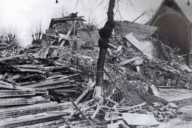 THEN Bishops House, Edinburgh Road, after the  air raid of January 10, 1941