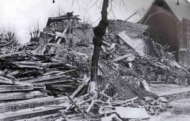 THEN Bishops House, Edinburgh Road, after the  air raid of January 10, 1941