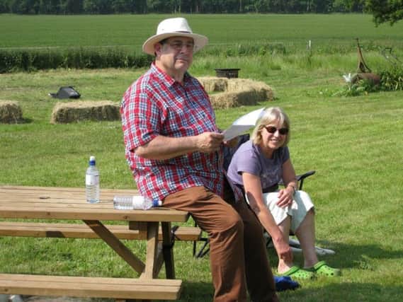 The Rev Trevor Filtness enjoying the sun