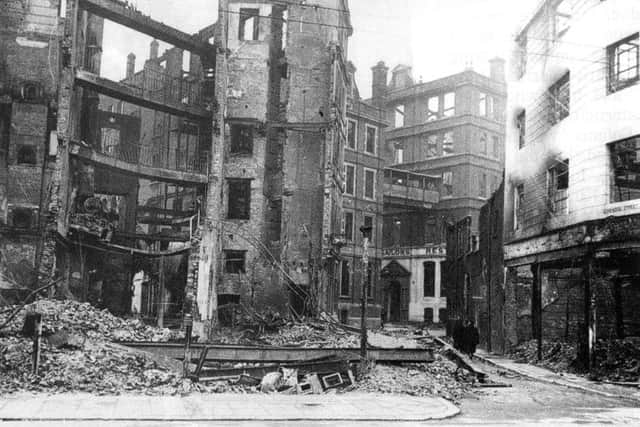 The five-storey building to the left that was once the Royal Sailors' Rest off Chandos Street and Buckingham Street
