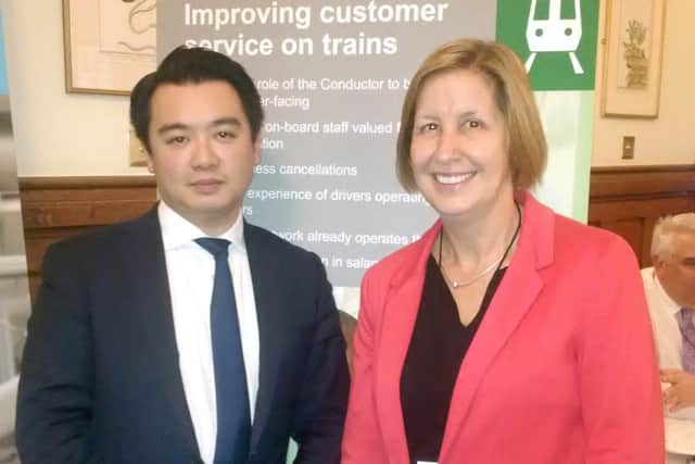 Havant MP Alan Mak with Govia Thameslink Chief Operating Officer Dyan Crowther