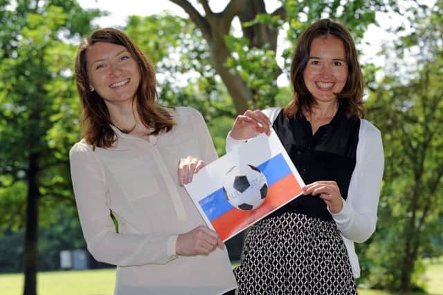 Yulia Aleksikova, (30), left, the director of school and studies at the Portsmouth English Language School with colleague Iulia Colesnicova (34)Picture by:  Malcolm Wells (160609-6939)