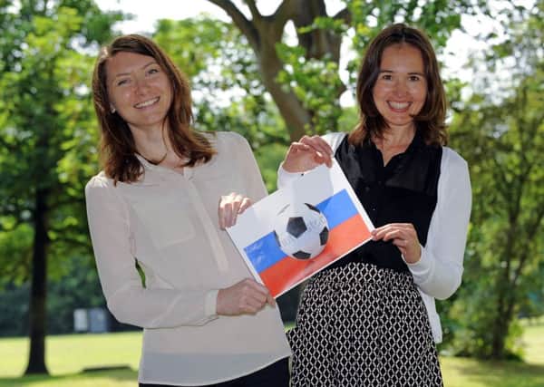 Yulia Aleksikova, (30), left, the director of school and studies at the Portsmouth English Language School with colleague Iulia Colesnicova (34)

Picture by:  Malcolm Wells (160609-6939)