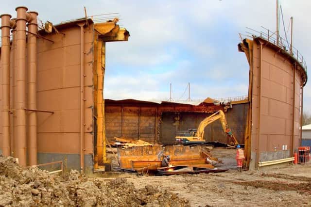 GAS The holder at Emsworth being dismantled recently. 
                Picture: Dorothy Diamond