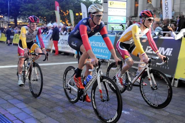 Riders in the Pearl Izumi Tour Series on Thursday in Portsmouth
Picture: Sarah Standing (160816-3145)
