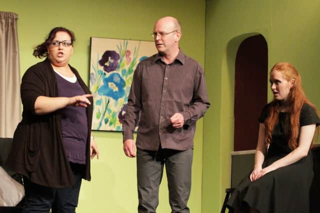 Highbury Players's Jemma Waller, John Morris and Amy Gould
in a scene from Alan Ayckbourn's RolePlay.
Picture: Colin Phipps