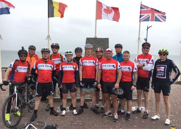 SAILORS from HMS Atherstone cycled 84 miles to honour the fallen of D-Day.