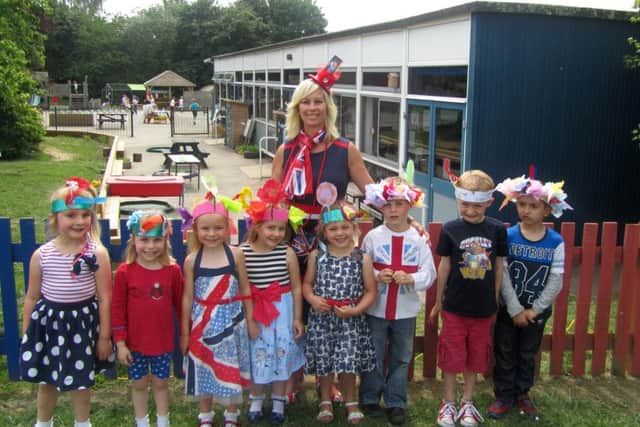 Teacher Becky Jackson with pupils at Padnell School in Cowplain
