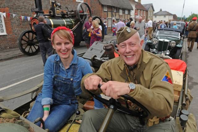 From the left are Charlie Hudson and Paul Morgan from Portsmouth with Paul's World War Two American Jeep.
Picture Ian Hargreaves (160831-7)