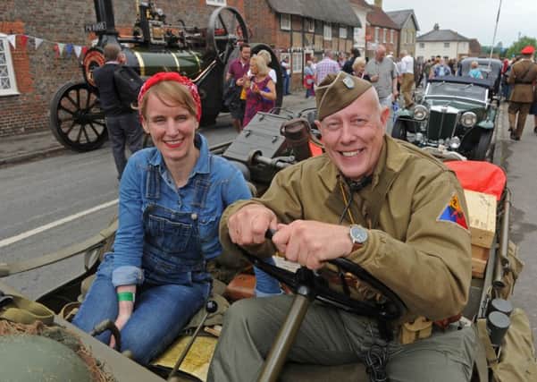 From the left are Charlie Hudson and Paul Morgan from Portsmouth with Paul's World War Two American Jeep.
Picture Ian Hargreaves (160831-7)