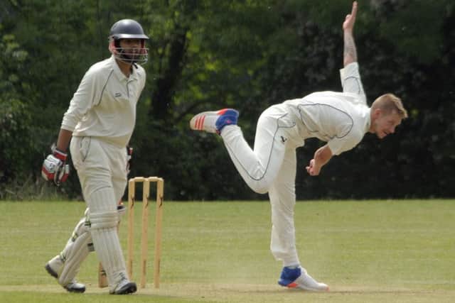 Purbrook bowler Aaron Dean. Picture Mick Young