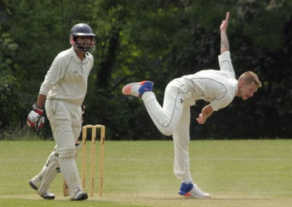 Purbrook bowler Aaron Dean. Picture Mick Young