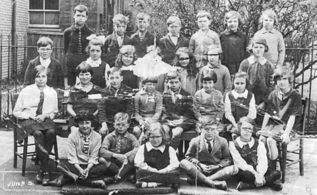 SCHOOLDAYS Violet Slevin (third from the right in the second row from the front) in a 1930 class photograph at St Swithuns School, Southsea