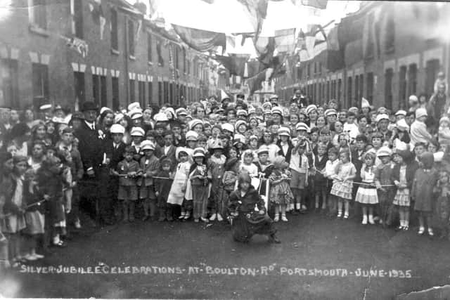 BUNTING Residents of Boulton Road, Southsea, gather for the camera while marking George Vs silver jubilee in 1935