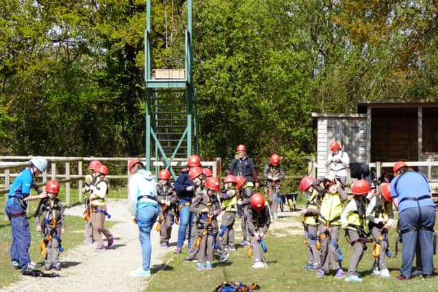 Havant and Horndean Brownies at the PGL activity centre on the Isle of Wight