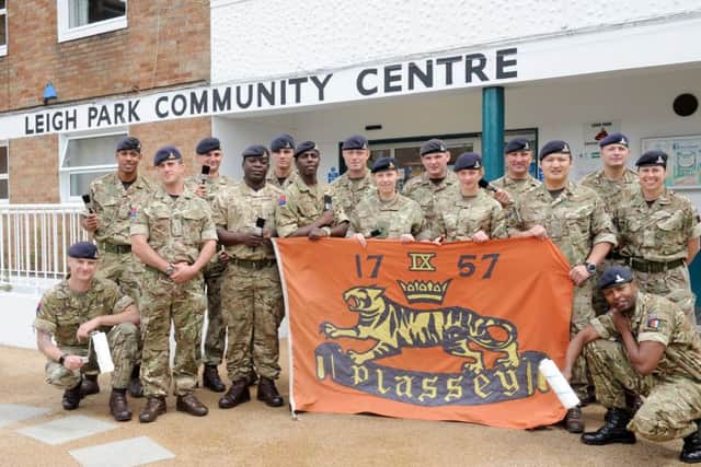 9 Plassey Battery, part of the 12th Regiment Royal Artillery based on Thorney Island, helped redecorate Leigh Park Community Centre
Picture: Sarah Standing (160823-2012)