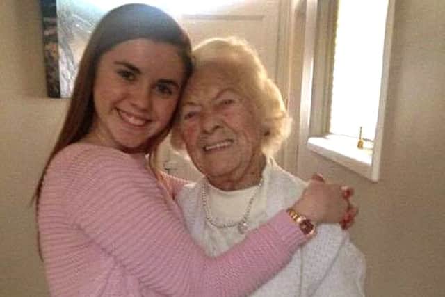 Thelma Hayter from Fareham with her granddaughter Rebekah Eyres