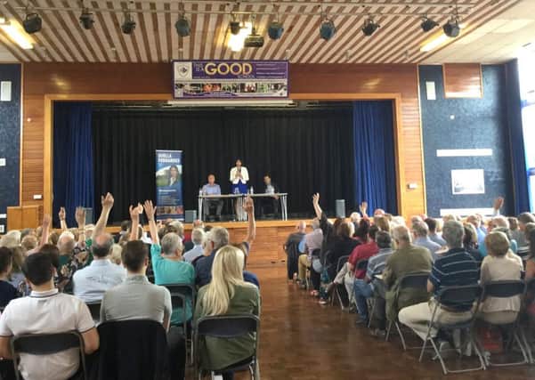 Fareham MP Suella Fernandes held an EU debate at Portchester Community School