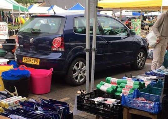 Eden Moafy's Polo stuck in the Chichester Cattlemarket car park eCuCAU8yRvsycegdN-ro
