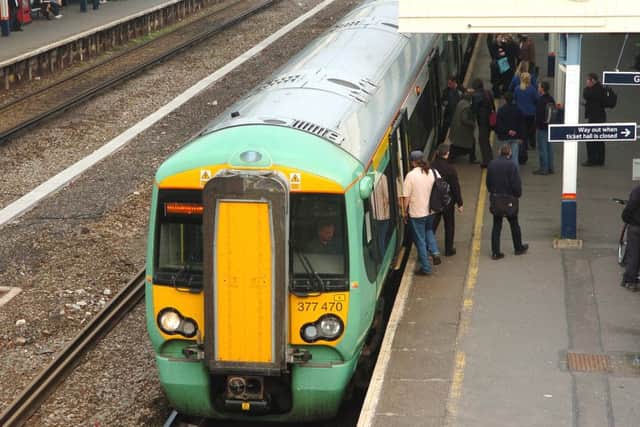 A Southern train at Havant station