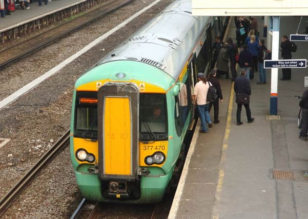 A Southern train at Havant station