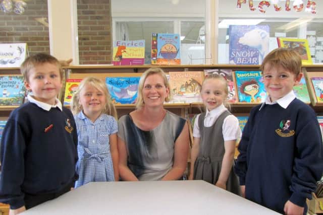 From left, Jack Woods, Emily Bailey,headteacher Jill Roseblade, Mollie Britten and Sonny Gordon
Picture: Ellie Pilmoor