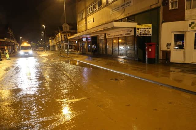UNDER WATER Flooding in London Road in Portsmouth Picture: UKNIP