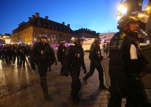 Riot police arrive in Lille city centre
