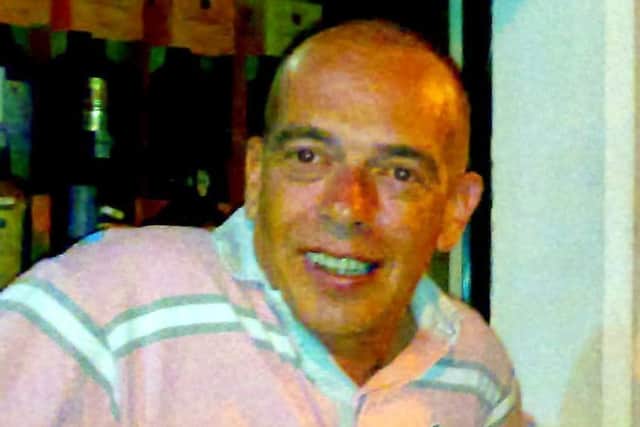 Pompey fan Andrew Bache, who is in a Marseille hospital
