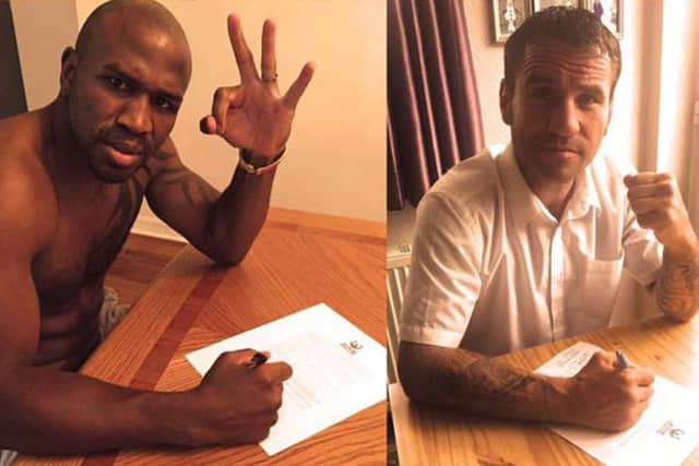 Jeff Lacy, left, and Tony Oakey have signed a deal to fight on October 1