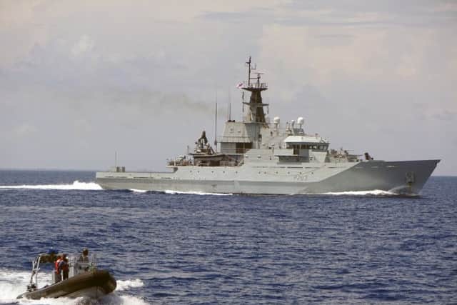 HMS Mersey in the Caribbean