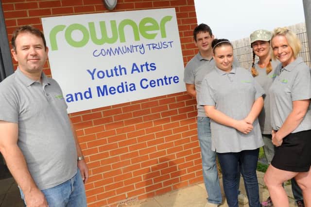 (L-r) Iain Lucas, chief officer for Rowner Community Trust, Nick Scott, community and youth facilitator, volunteers Coral Palmer, Helen Cross and Jennie Deans