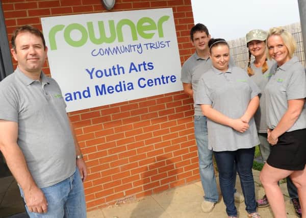 (L-r) Iain Lucas, chief officer for Rowner Community Trust, Nick Scott, community and youth facilitator, volunteers Coral Palmer, Helen Cross and Jennie Deans