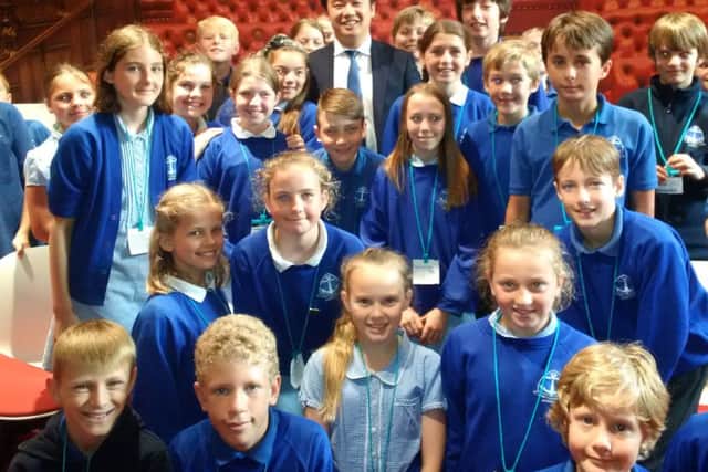 Alan Mak MP welcomes St James Primary School pupils to Parliament