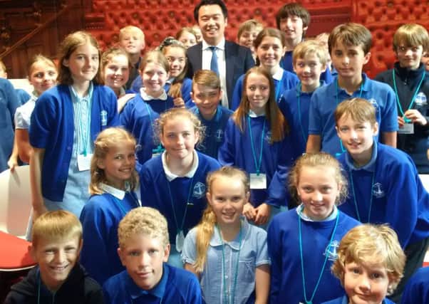 Alan Mak MP welcomes St James Primary School pupils to Parliament