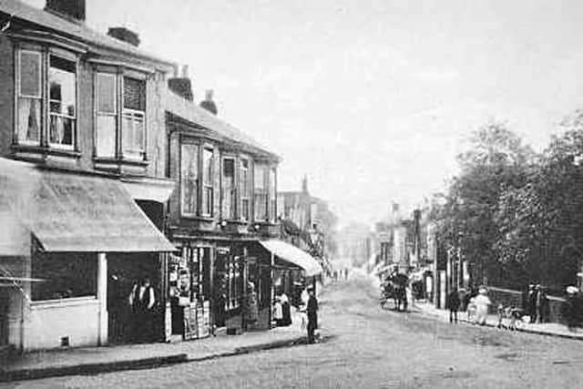 Looking down Cosham High Street, about 1900