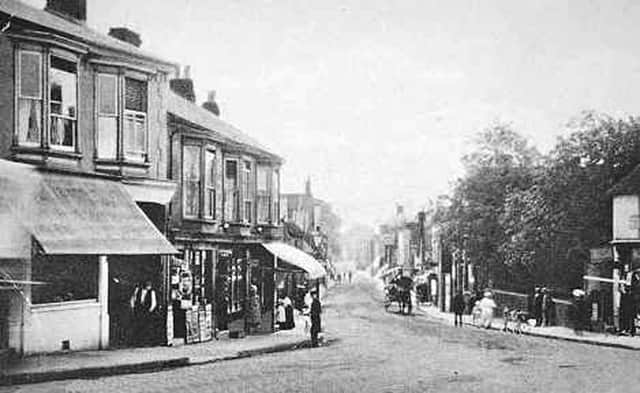 Looking down Cosham High Street, about 1900