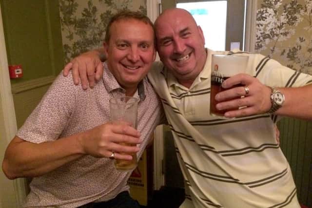 Chris Sibley, 50, from Farlington, with friend Paul Boxall, 49, from Cosham