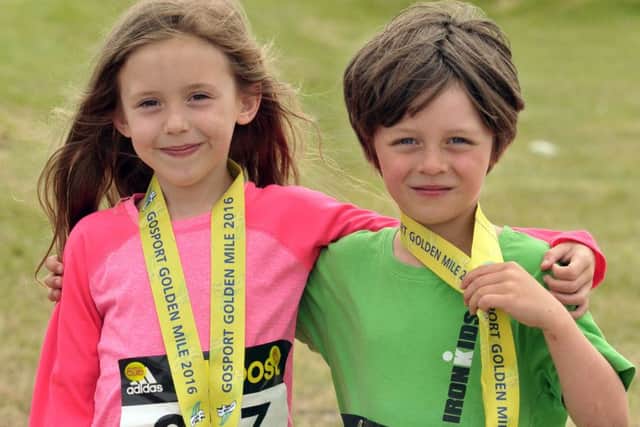 Jessica Pittman and William Price completed their second Gosport Golden Mile. Picture: Mick Young