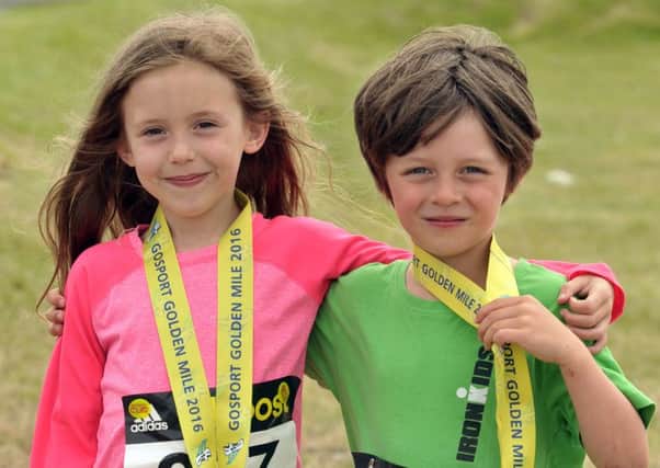 Jessica Pittman and William Price completed their second Gosport Golden Mile. Picture: Mick Young
