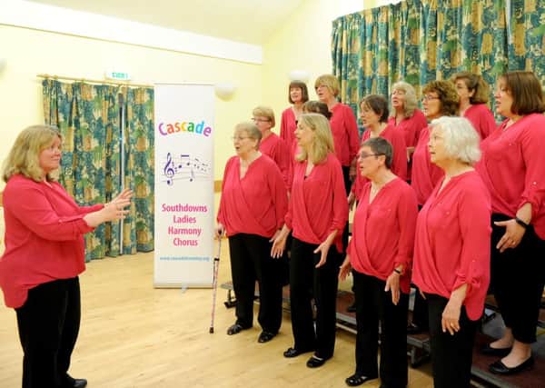 The Cascade Southdown Ladies Harmony Chorus, practising at the church hall at All Saints Church in Catherington