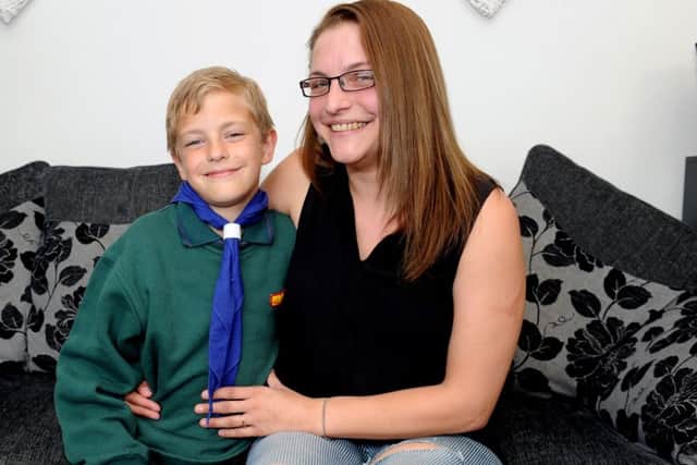 Charlotte Mason and her son Micky Felstead
