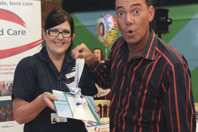 Craig Revel Horwood at the Love Your Bones event in PortsmouthPicture: Medical Photography and Illustration, Portsmouth Hospitals NHS Trust