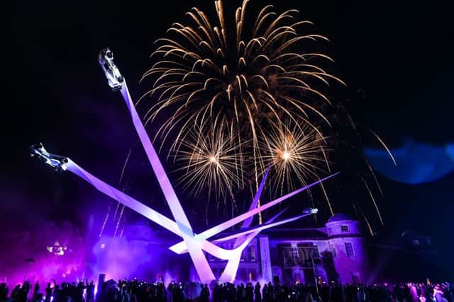 The BMW sculpture outside Goodwood House was unveiled last night