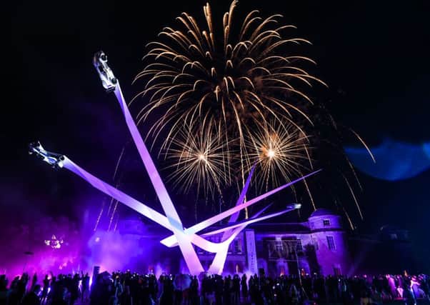 The BMW sculpture outside Goodwood House was unveiled last night