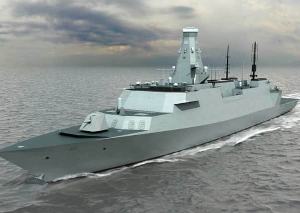 A computer-generated image of one of the new Type 26 frigates