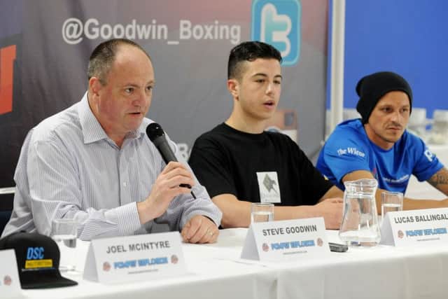 From left: Steve Goodwin, Lucas Ballingall and Dave Birmingham. Picture: Sarah Standing (160916-4581)