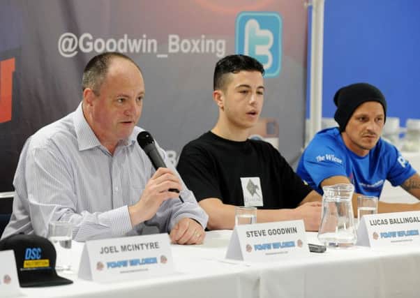 From left: Steve Goodwin, Lucas Ballingall and Dave Birmingham. Picture: Sarah Standing (160916-4581)
